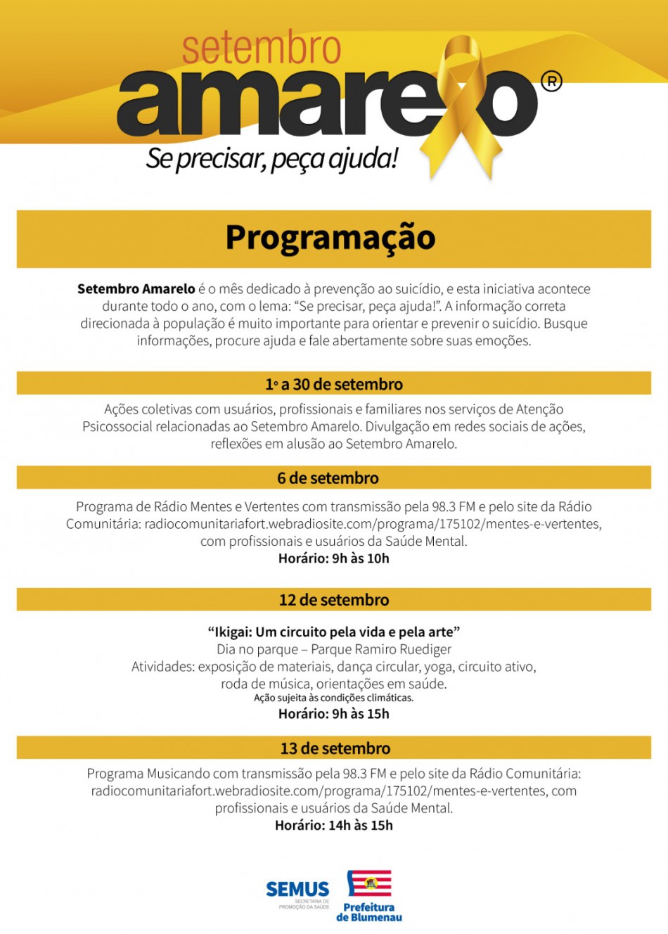 Equipe da Secretaria de Promoção da Saúde promove encontro em alusão ao Setembro Amarelo