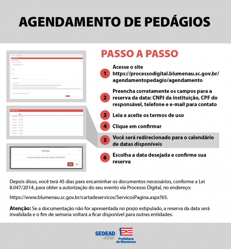 Agendamento eletrônico para realização de pedágios em 2024 começa nesta sexta-feira