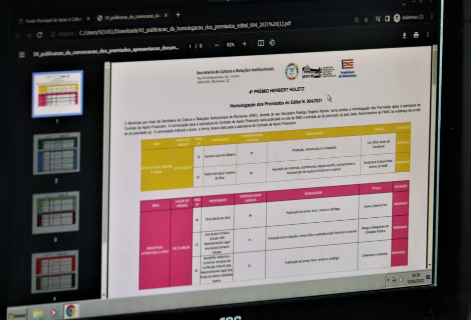 SMC homologa projetos premiados pela 4ª edição do edital Herbert Holetz