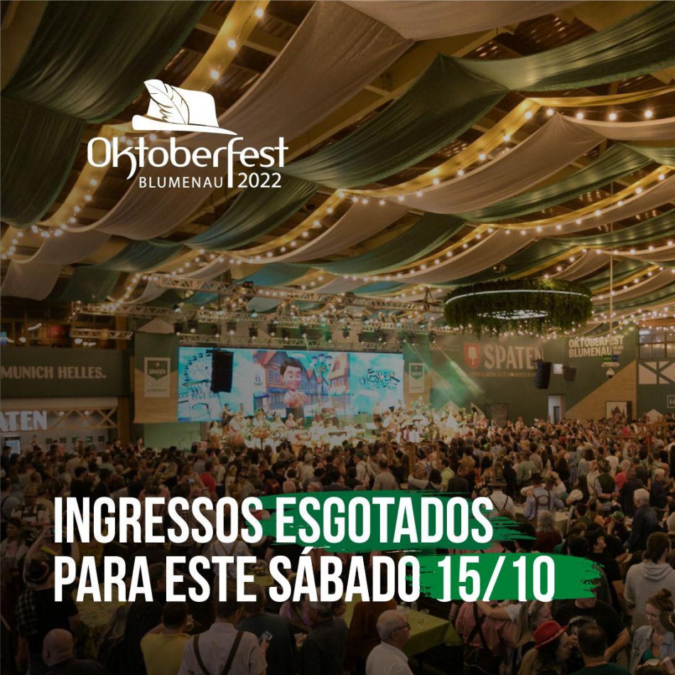 Oktoberfest Blumenau encerra venda de ingressos para este sábado, 15