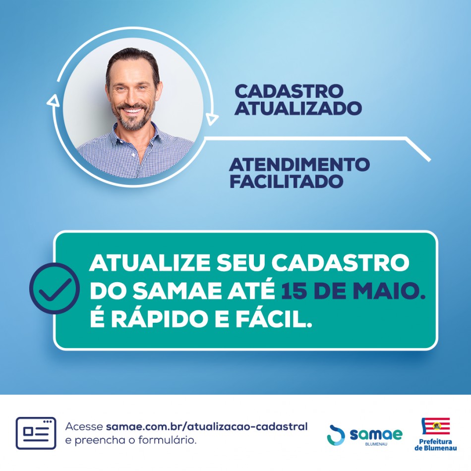 Atualização cadastral no Samae encerra esta semana