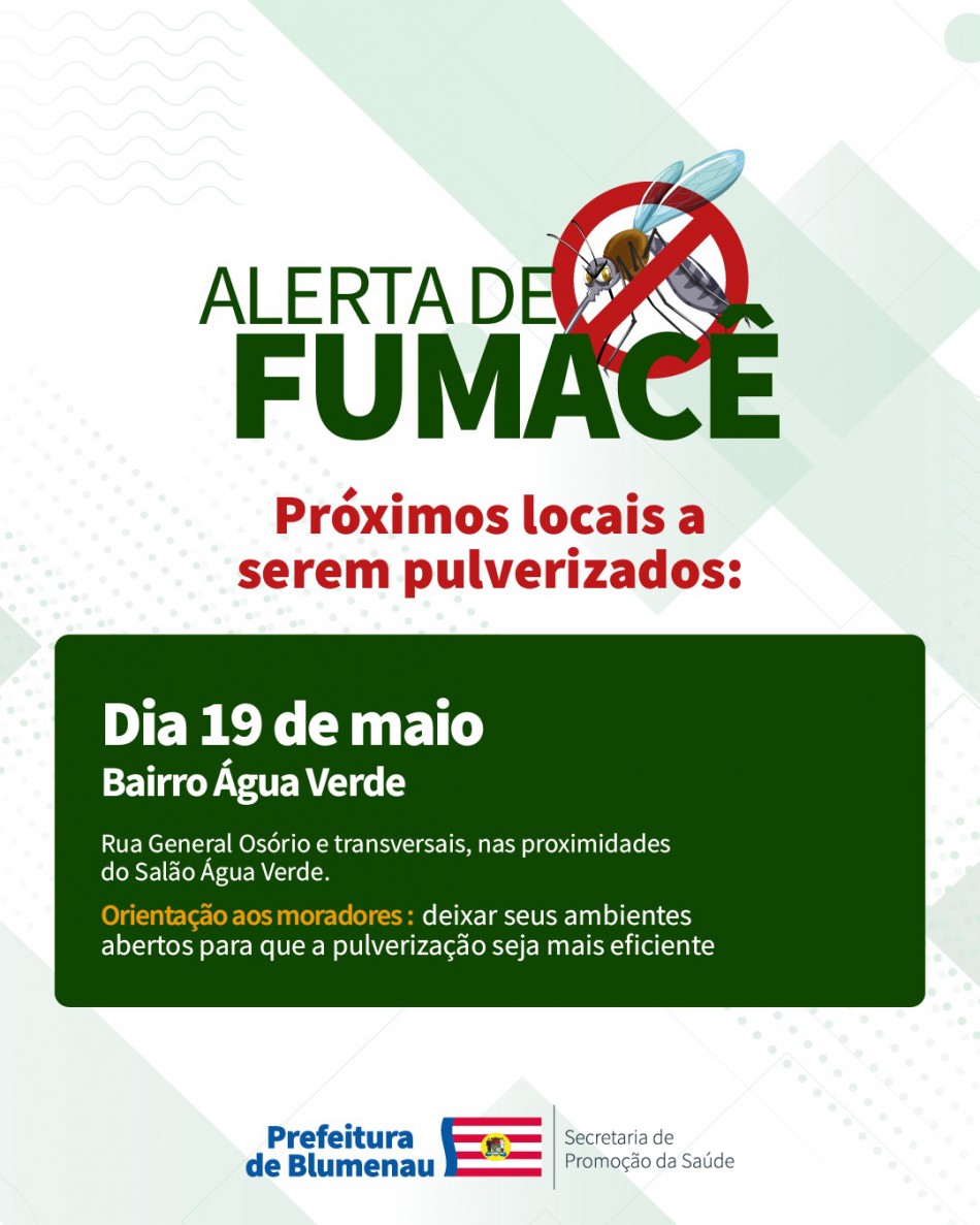 Combate à Dengue: alerta de fumacê