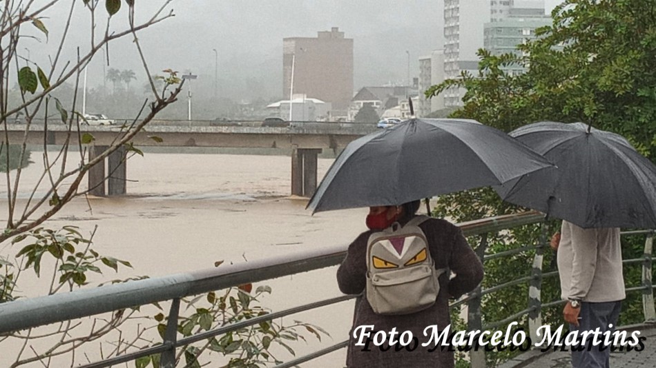 Defesa Civil faz nova projeção de medição do nível do Rio Itajaí-Açu