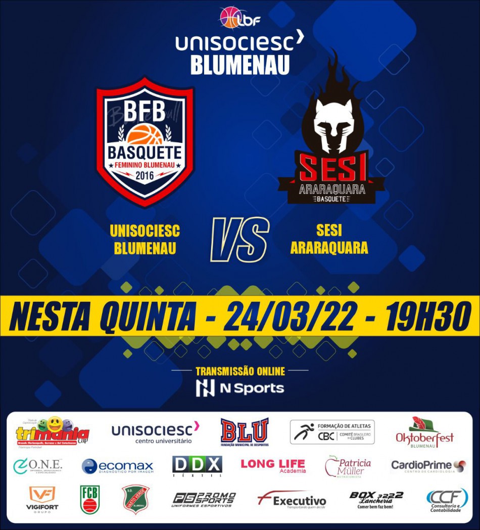 Basquete Feminino Blumenau volta à quadra nesta quinta-feira