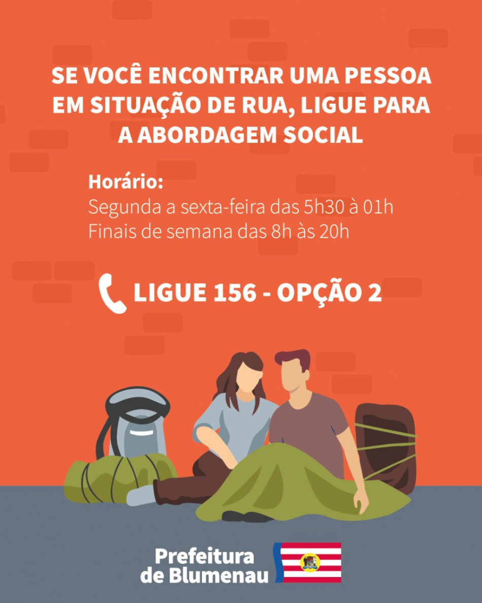 Abordagem Social atende pela opção 2 do telefone 156