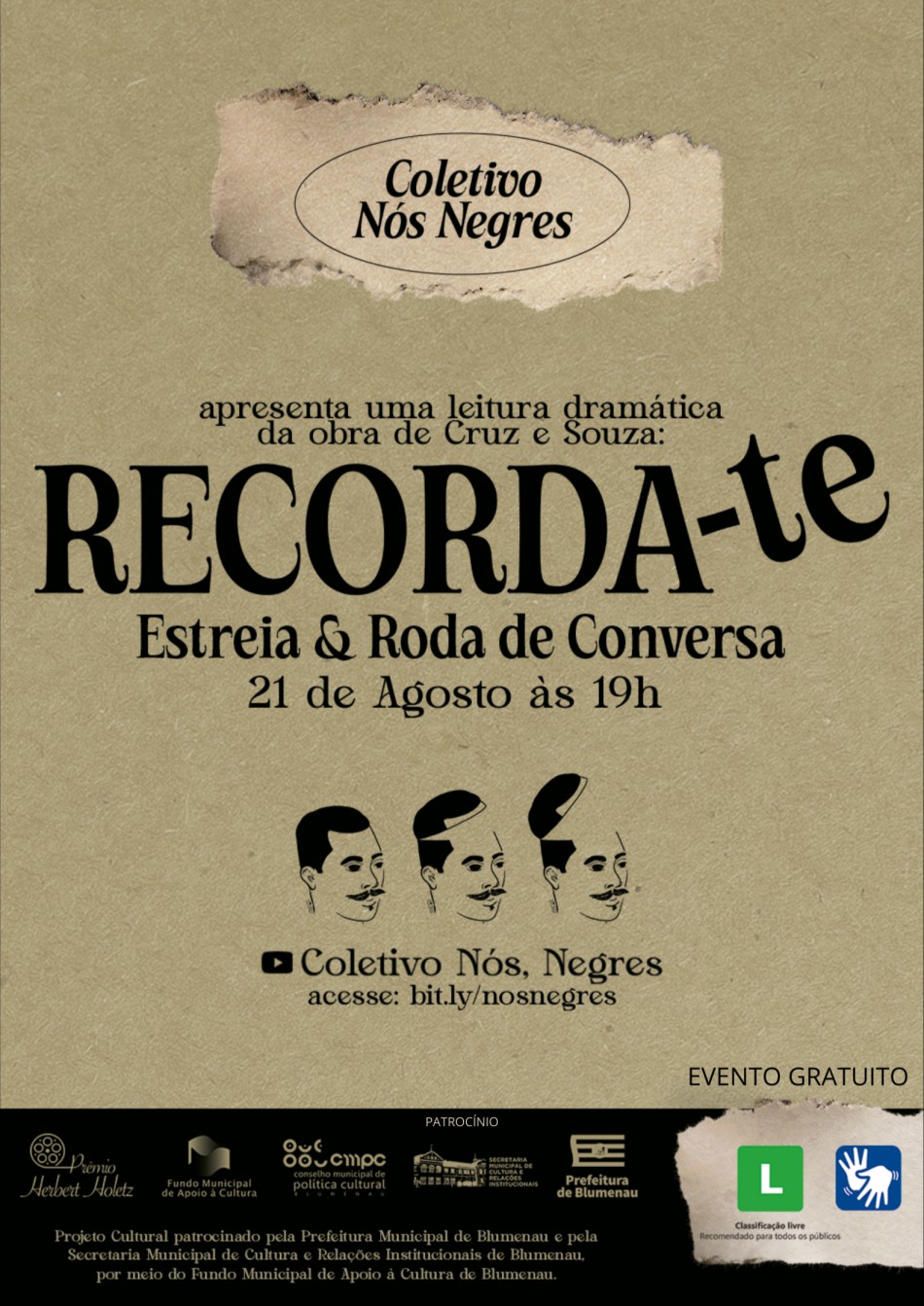 Projeto cultural Recorda-te destaca a obra de Cruz e Sousa