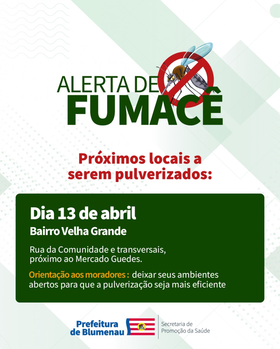 Combate à Dengue: alerta de fumacê