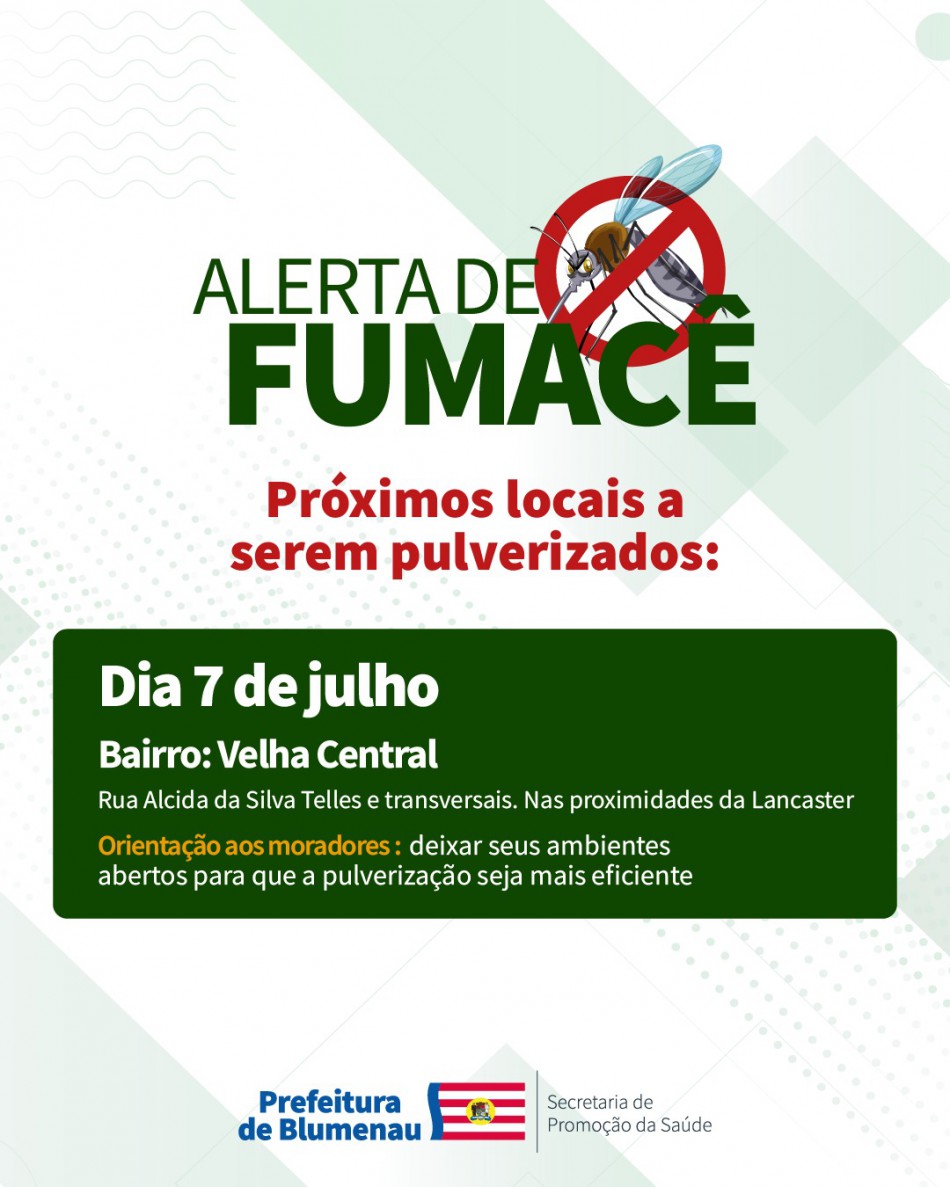Combate à Dengue: alerta de fumacê