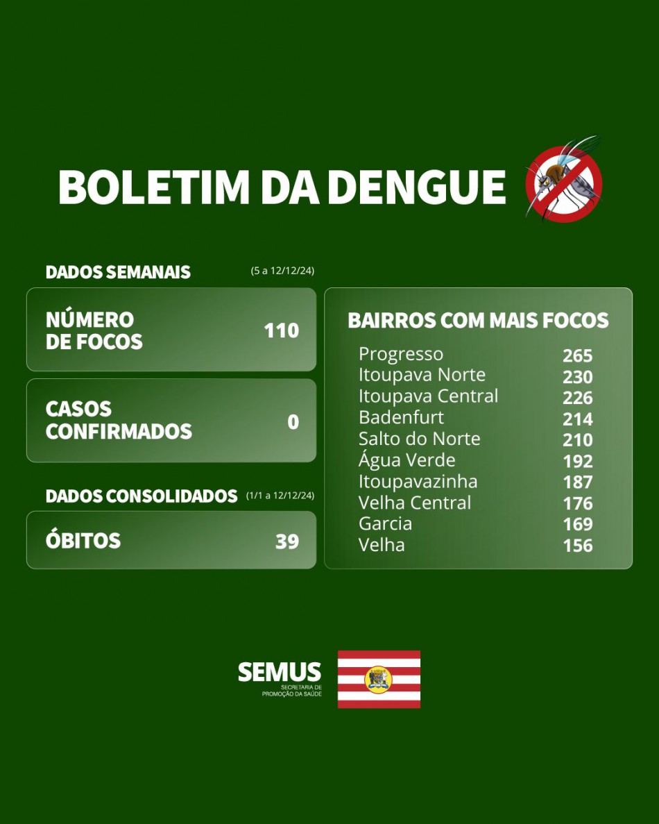 Boletim Dengue - 5 a 12/12/2024