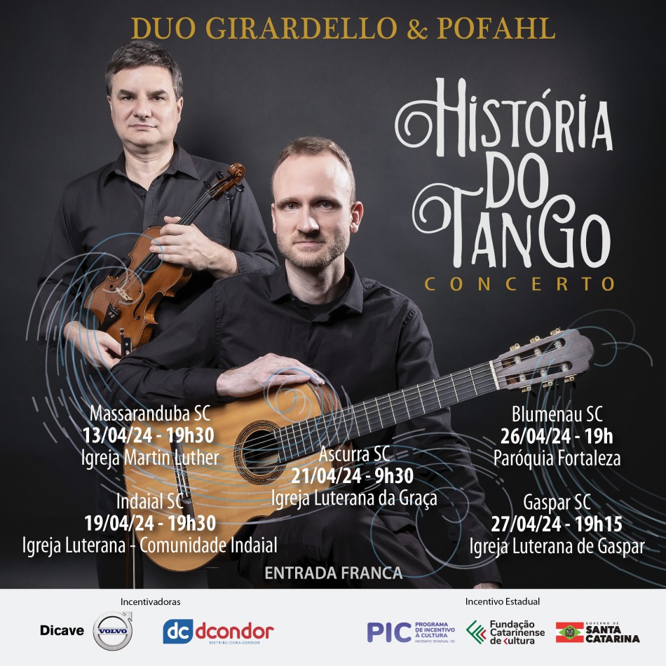 Projeto História do Tango leva concertos instrumentais a nove cidades