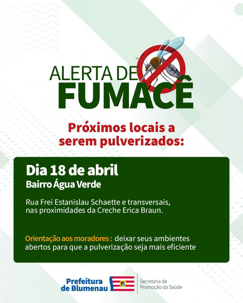 Combate à Dengue: alerta de fumacê
