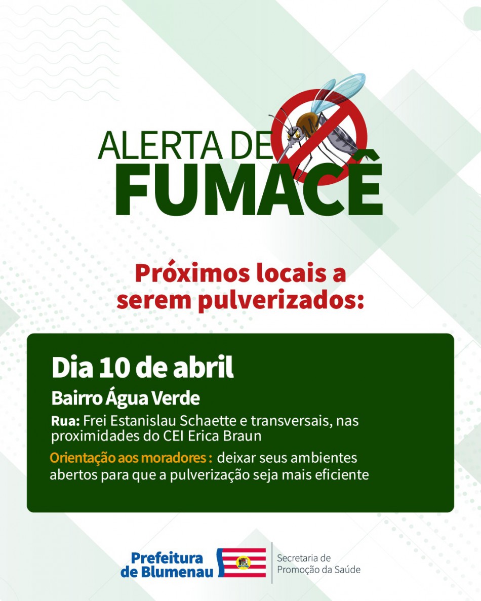 Combate à Dengue: alerta de fumacê