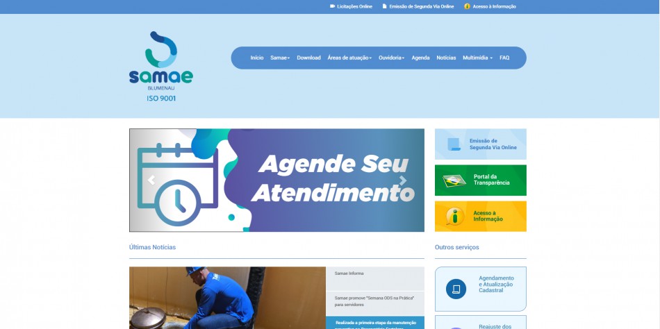 Samae Blumenau lança nova funcionalidade no site