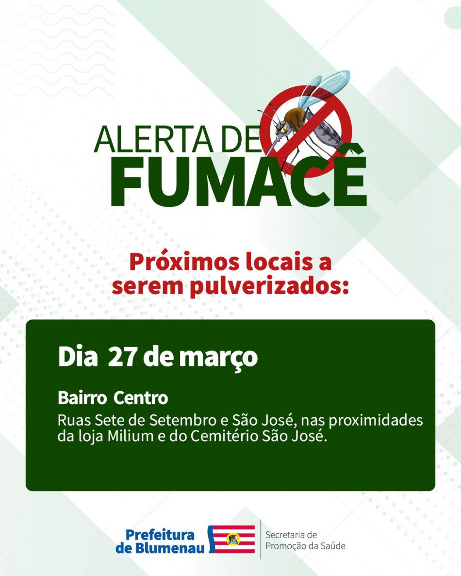 Combate à Dengue: alerta de fumacê