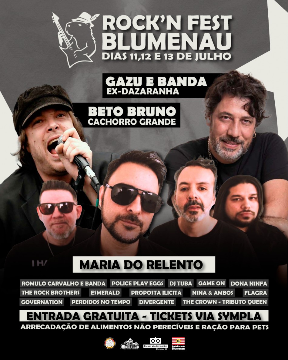 Rock'n Fest chega a Blumenau com shows nacionais e programação gratuita no Parque Vila Germânica