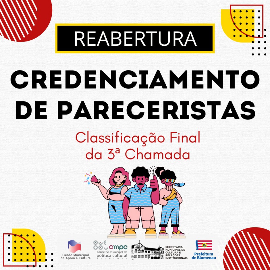 Sai lista dos "pareceristas" classificados na terceira chamada