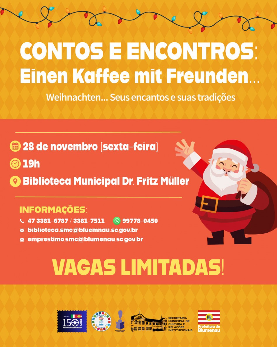 Encontro cultural em alemão vai falar sobre o Natal nesta sexta-feira, dia 28, na Biblioteca Municipal