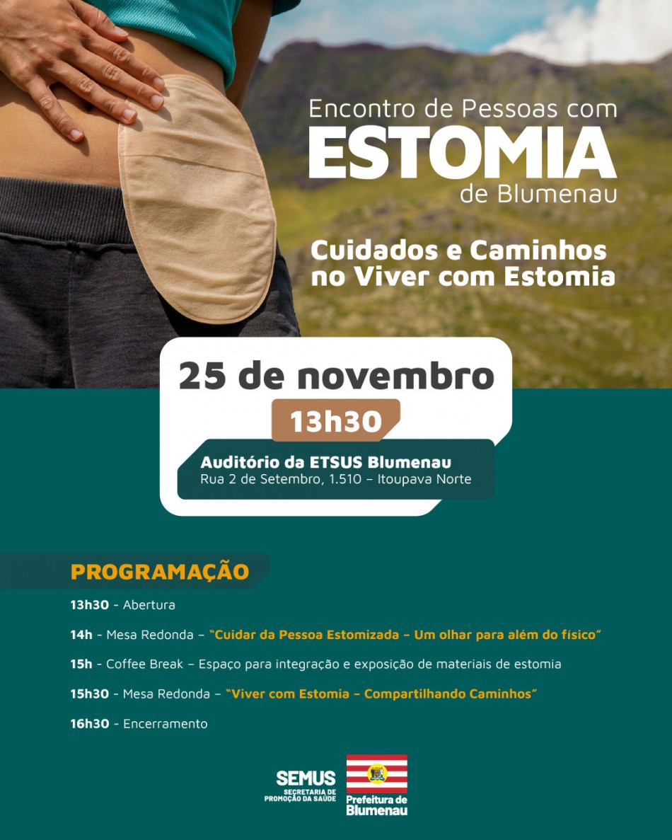 Blumenau recebe encontro de pessoas com estomias
