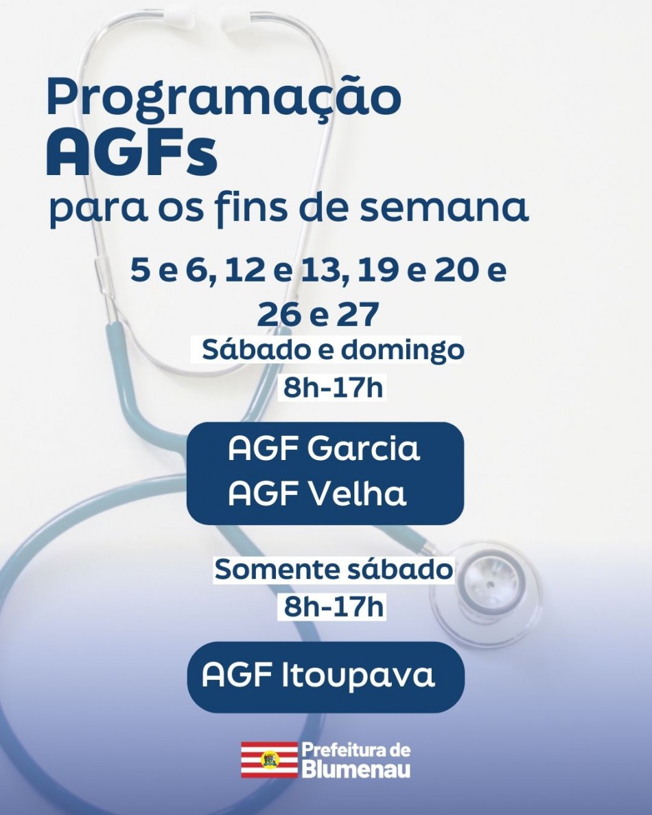 Durante o mês de abril, três AGFs seguem abertos nos fins de semana