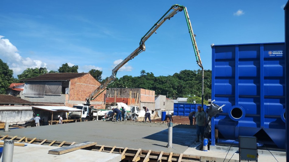 Obras da ETA 5 chegam à mais uma etapa de concretagem