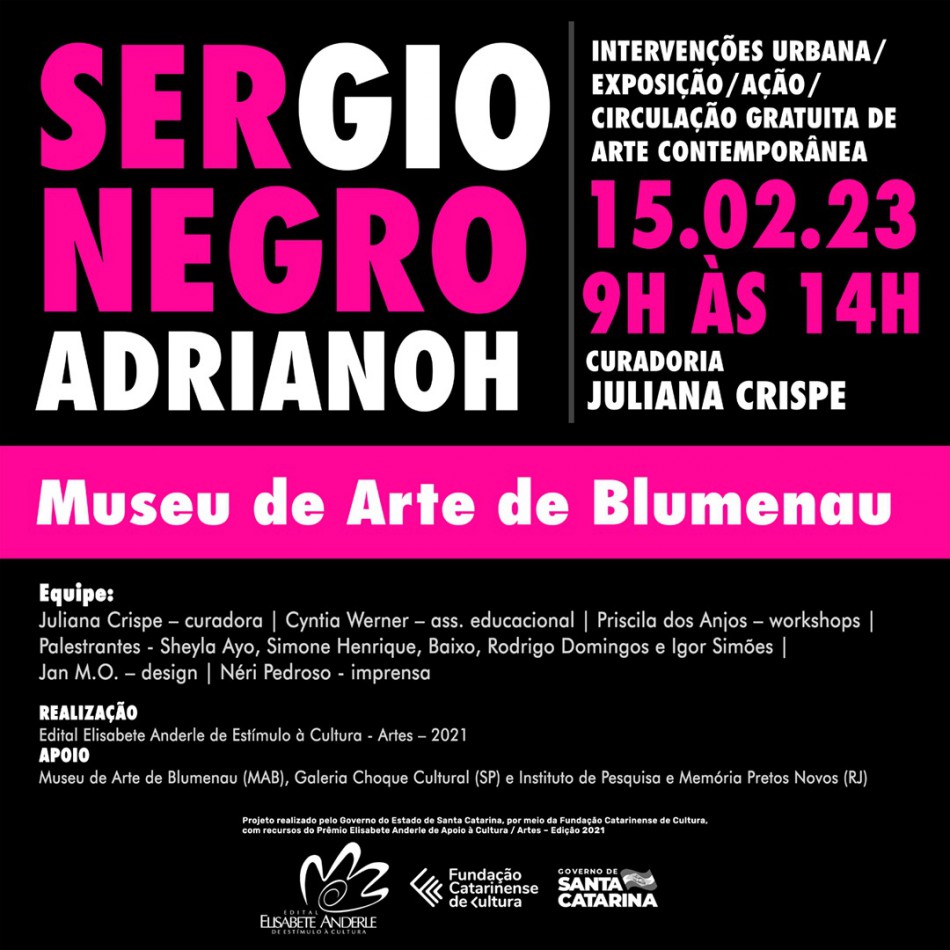 Sérgio Adriano H expõe o projeto Ser Negro em frente ao MAB