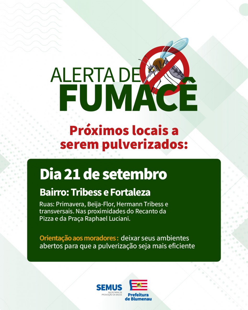 Combate à Dengue: alerta de fumacê 