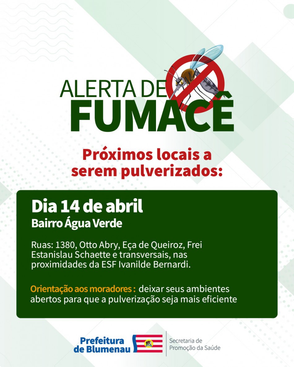 Combate à Dengue: alerta de fumacê