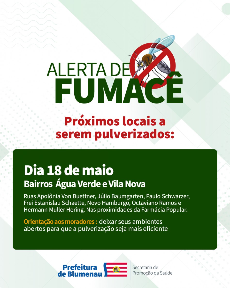 Combate à Dengue: alerta de fumacê