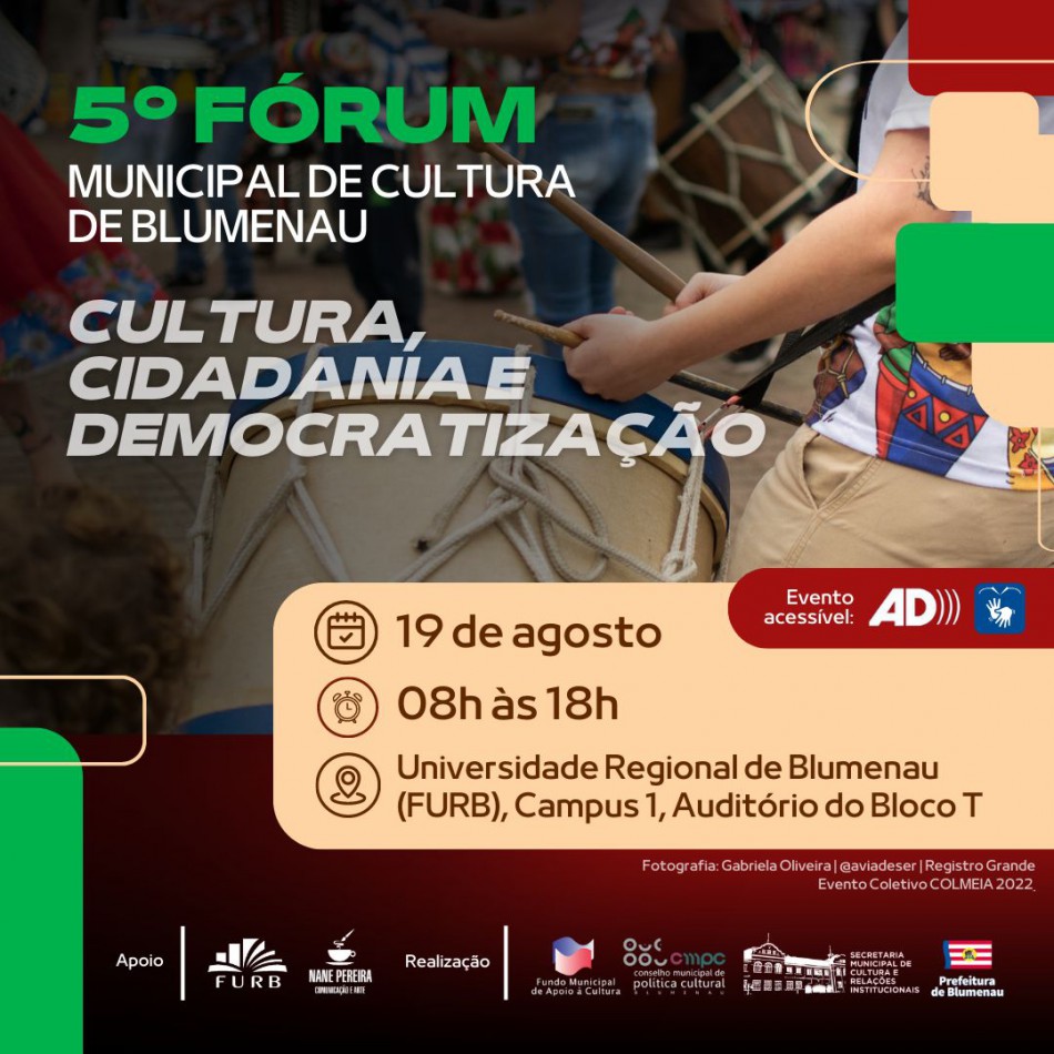 Fórum e Conferência de Cultura estão com inscrições abertas