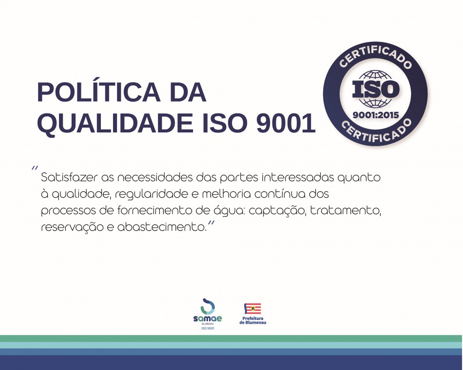 Samae Blumenau mantém certificação ISO 9001:2015