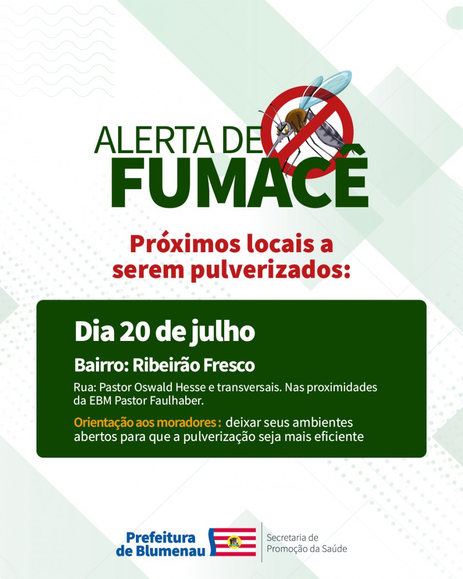 Combate à Dengue: alerta de fumacê