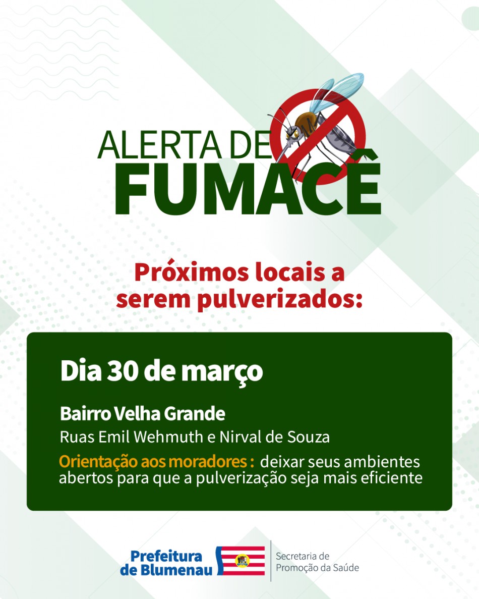 Combate à Dengue: alerta de fumacê