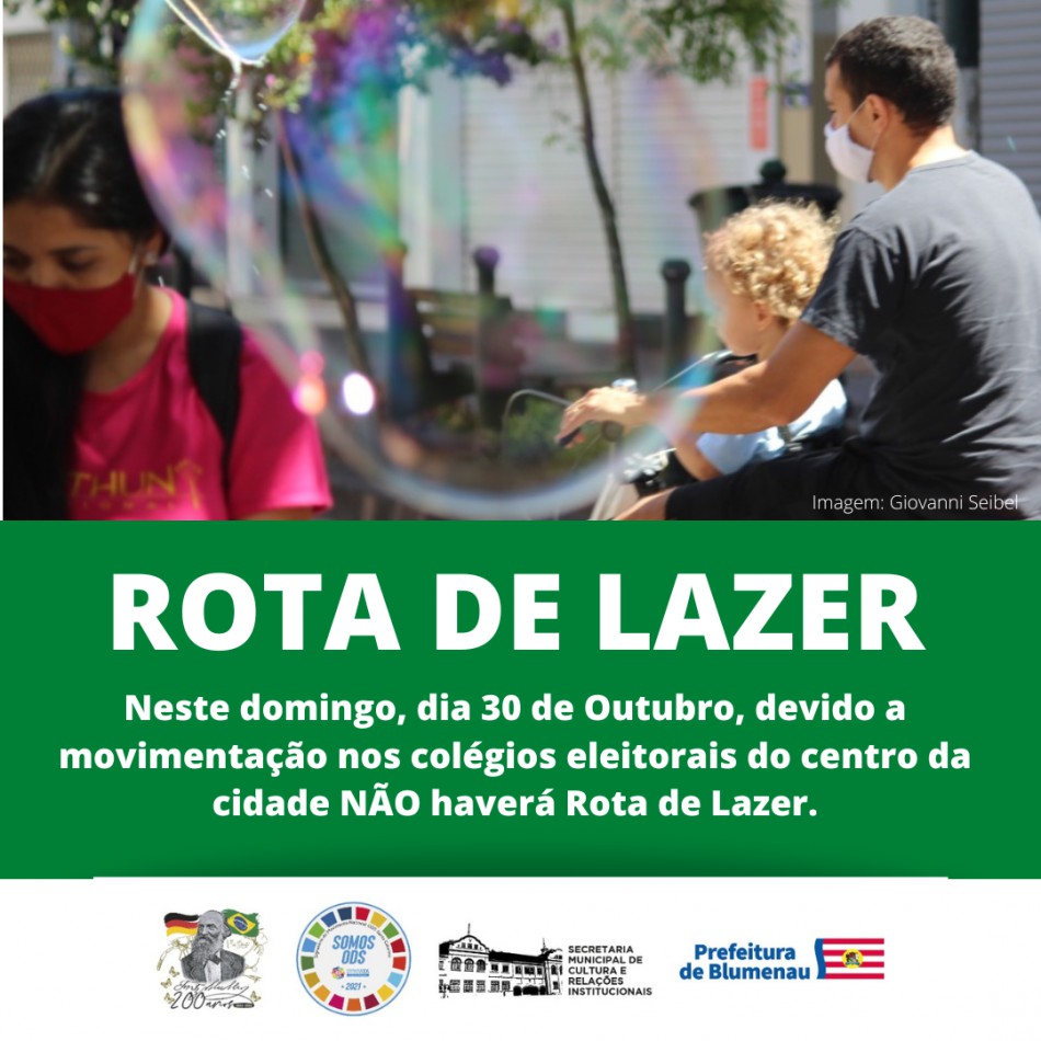 Rota de Lazer volta no dia 2 de novembro