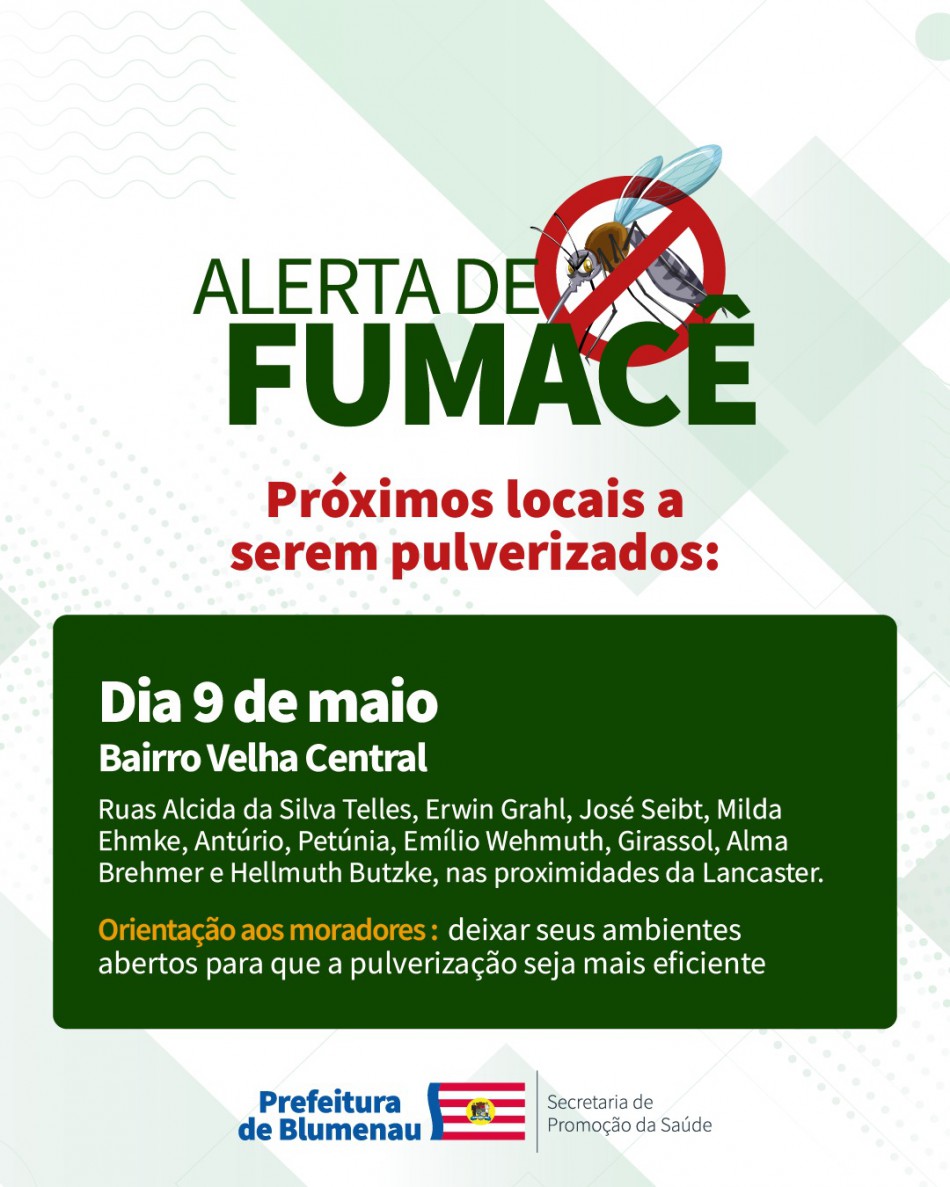 Combate à Dengue: alerta de fumacê