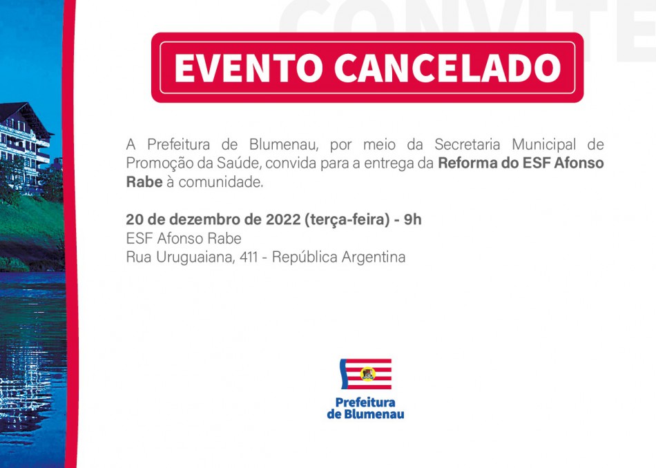 Cerimônia de entrega da reforma do ESF Afonso Rabe é adiada