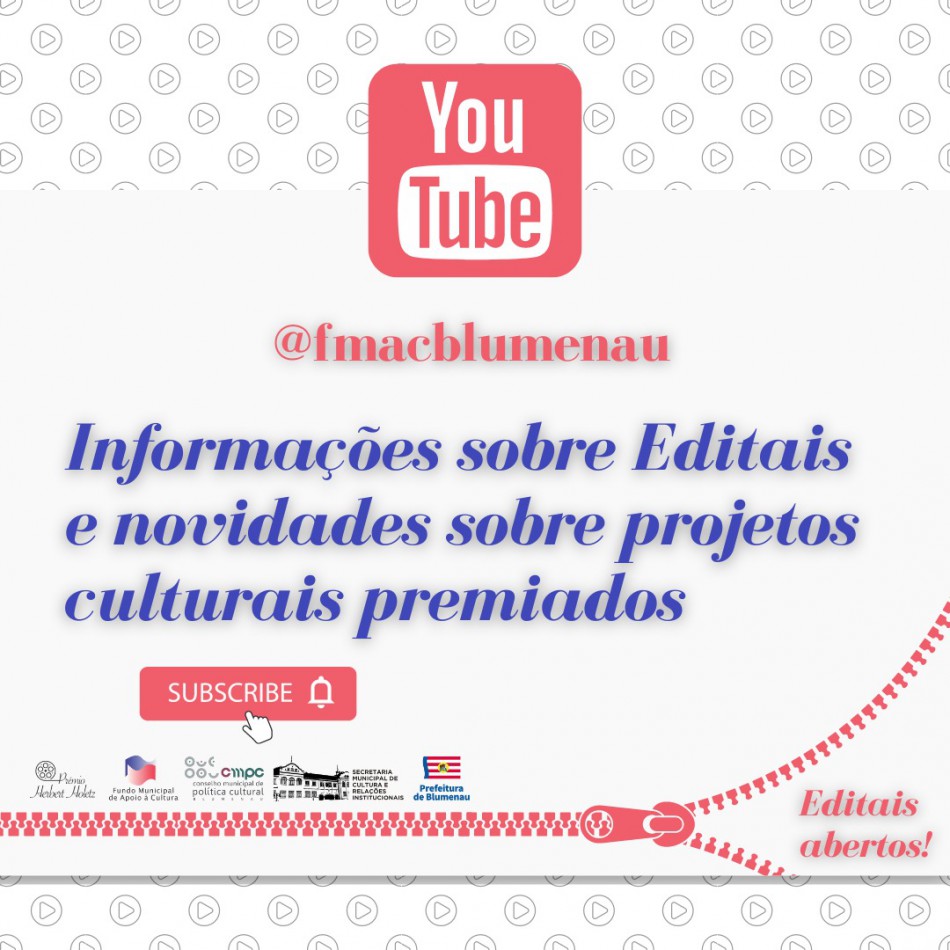 Fundo Municipal de Apoio à Cultura está no Youtube