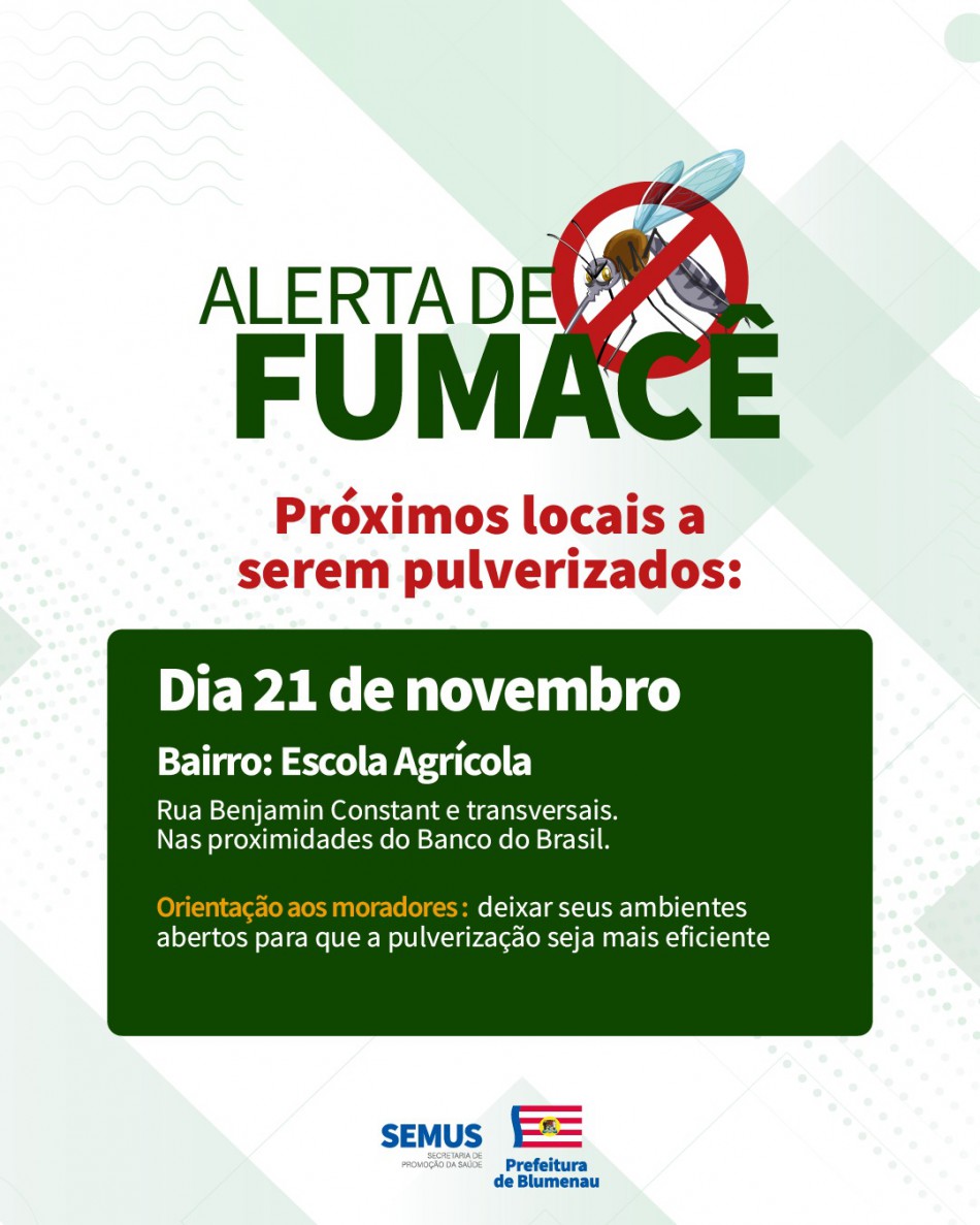 Combate à Dengue: alerta de fumacê