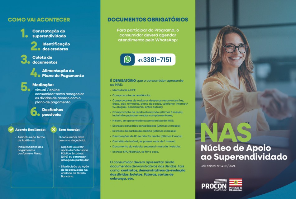 Procon de Blumenau lança serviço de apoio a consumidores endividados