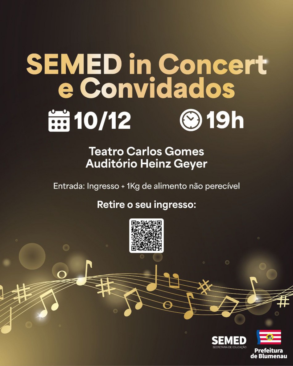Secretaria de Educação realiza o concerto musical no Teatro Carlos Gomes na terça-feira, dia 10