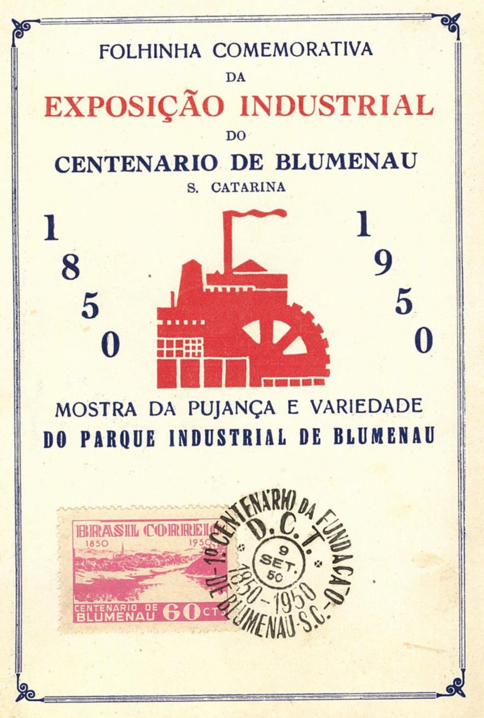 Selos raros do centenário de Blumenau são doados para o Arquivo Histórico