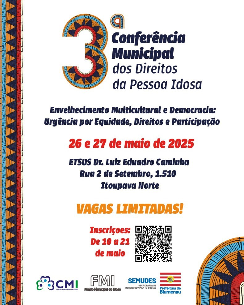 Abertas as inscrições para a 3ª Conferência Municipal dos Direitos da Pessoa Idosa