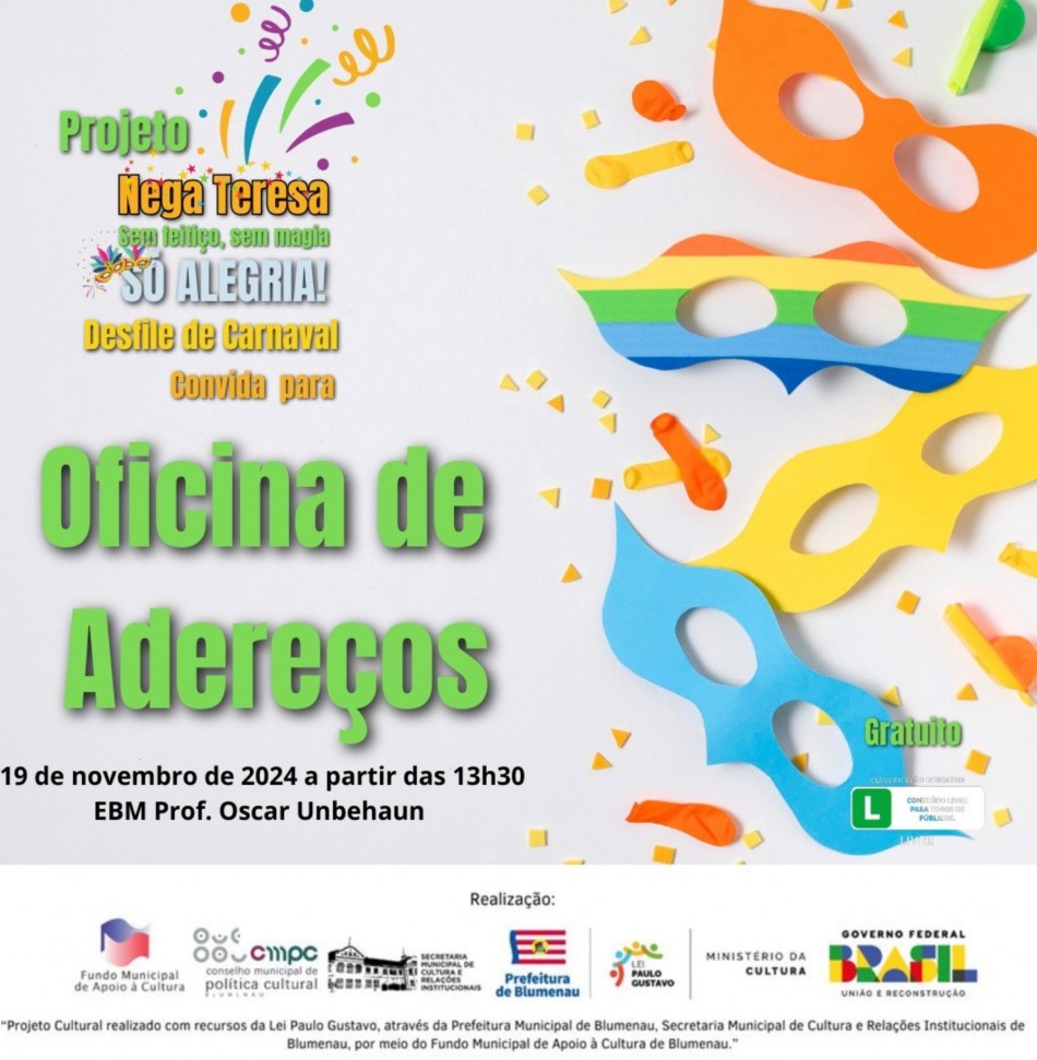 Escola Oscar Unbehaun recebe "workshop" sobre adereços carnavalescos