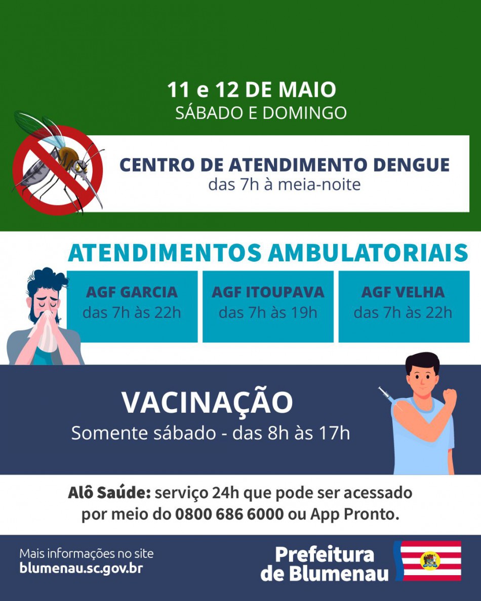 Confira como ficará o atendimento ambulatorial neste fim de semana, dias 11 e 12