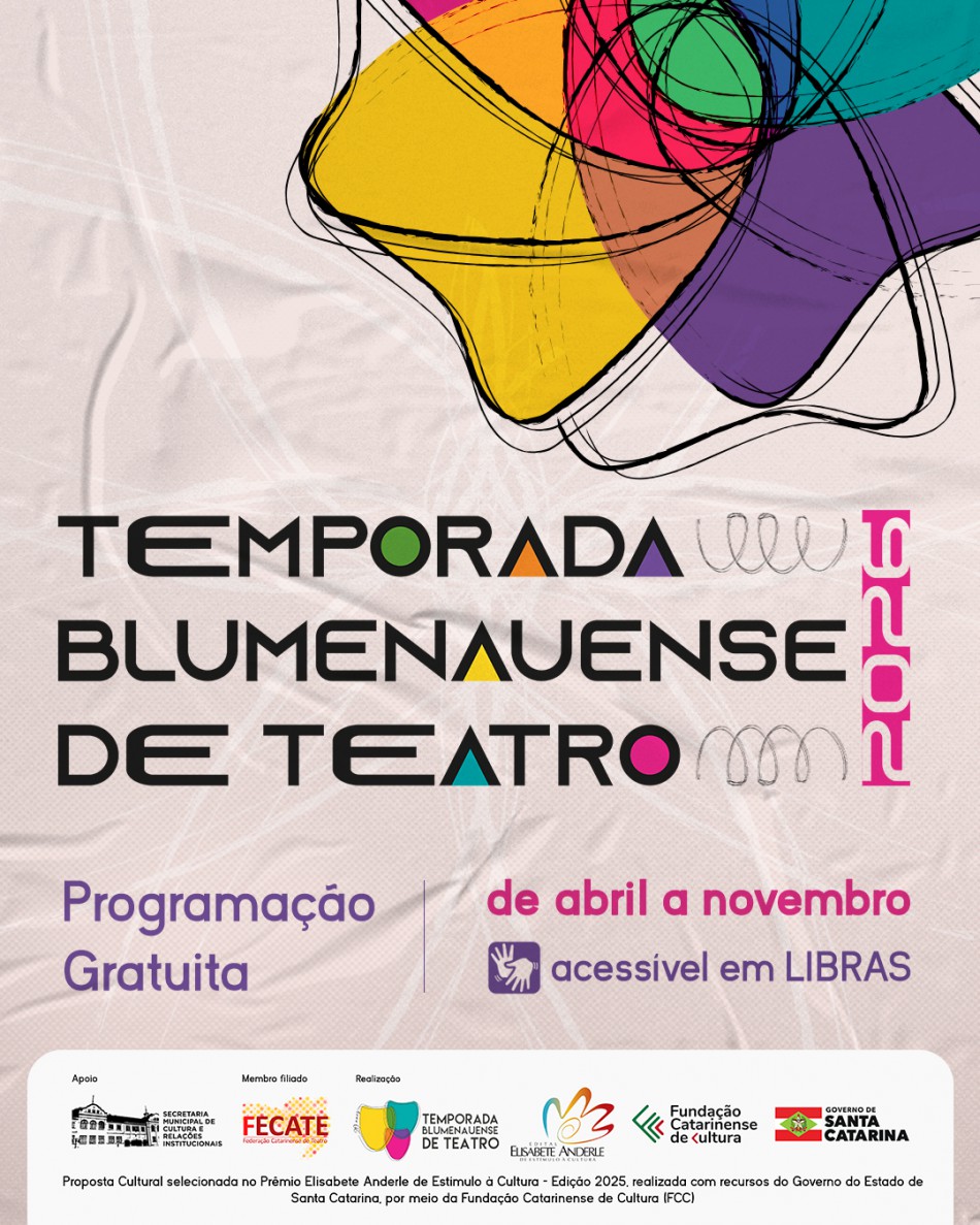 Secretaria de Cultura é palco para a estreia da Temporada Blumenauense de Teatro nesta sexta-feira, dia 10