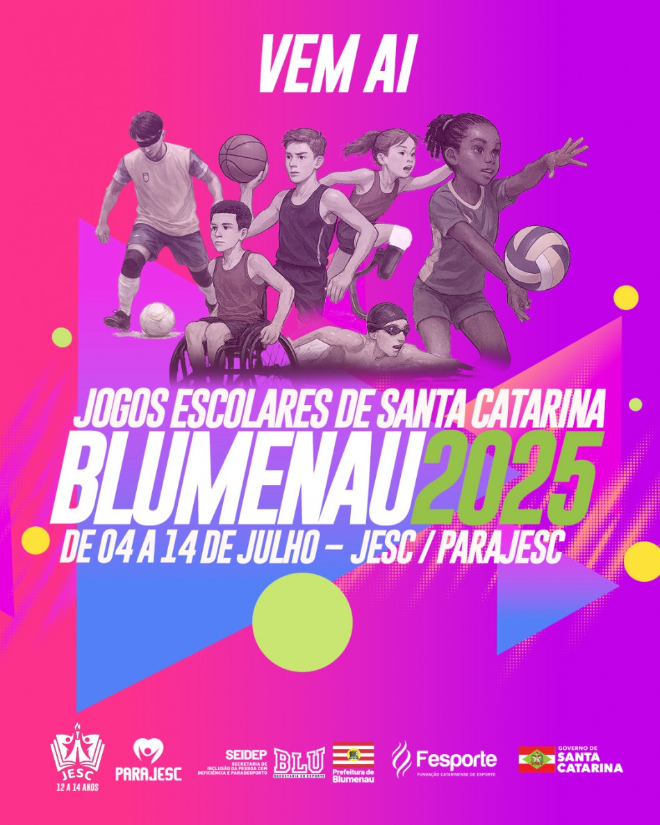 Blumenau sedia etapa estadual do Jesc e do Parajesc a partir de sexta-feira