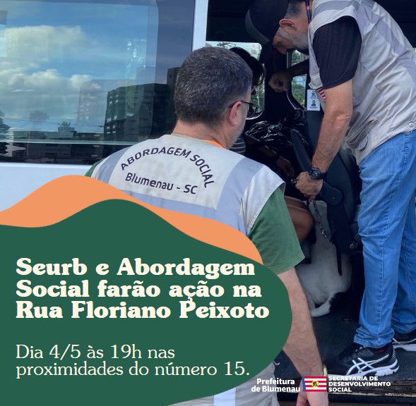 Seurb e Abordagem Social farão ação de zeladoria neste sábado, dia 4