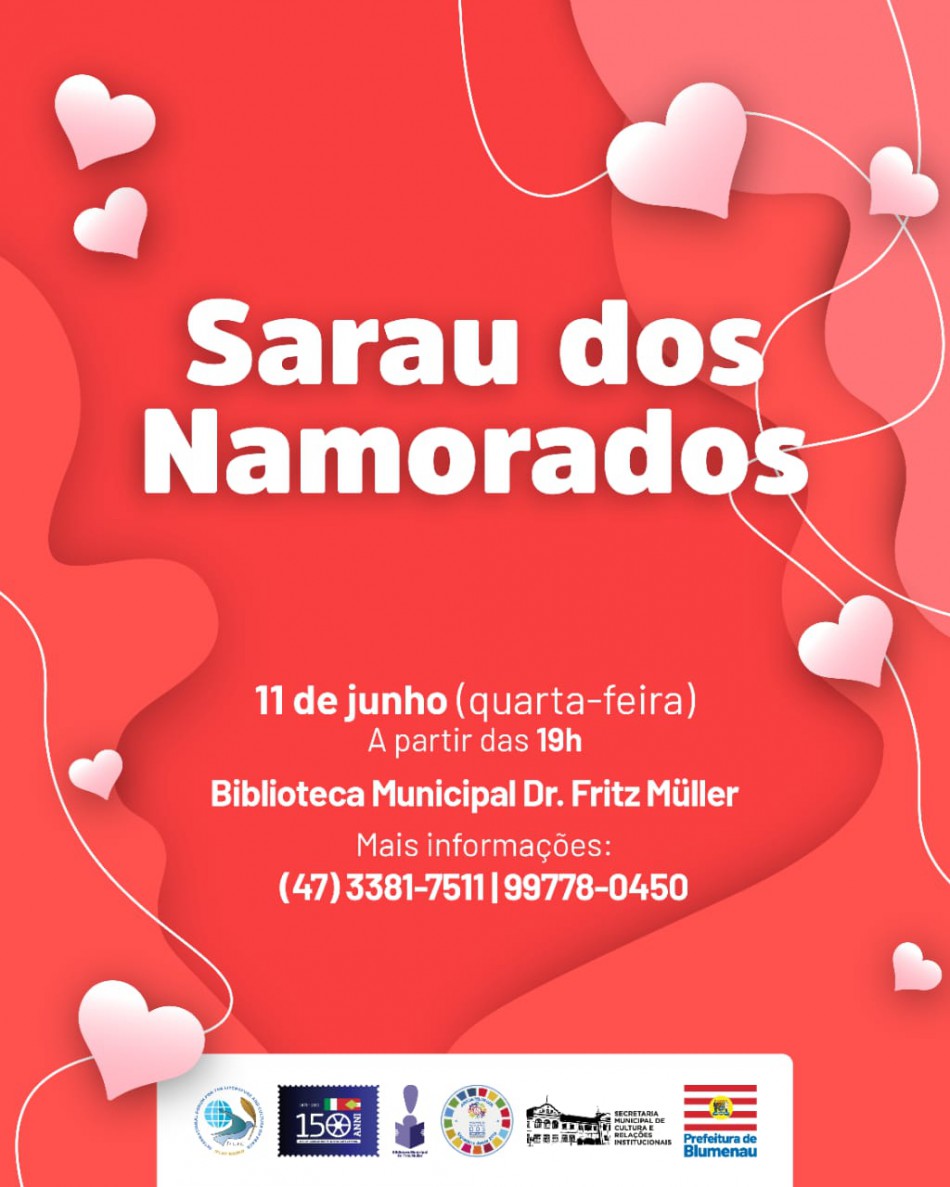 Biblioteca Municipal organiza sarau dos namorados com poesia e música italiana
