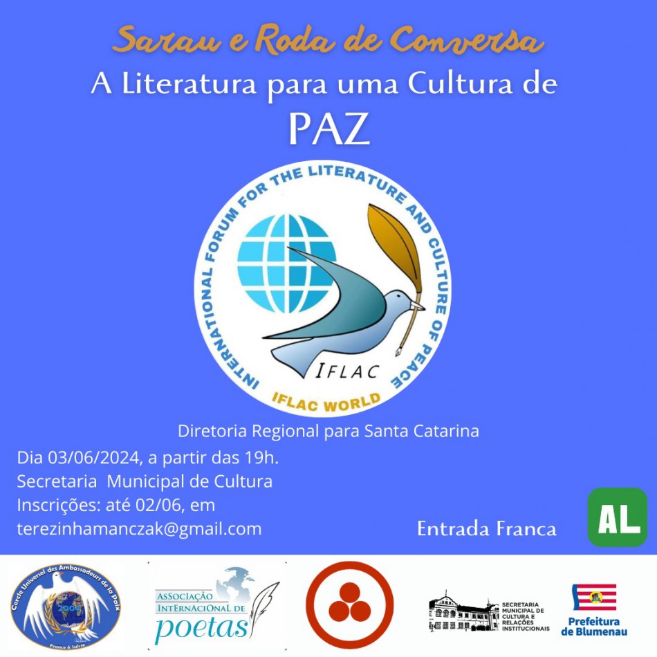 Literatura da paz tem sessão de leitura e roda de conversa