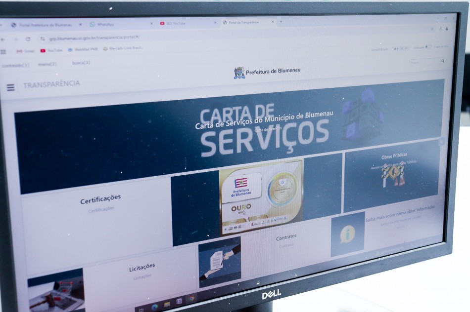 Prefeitura de Blumenau aumenta nota e mantém o Selo Ouro com o Portal da Transparência