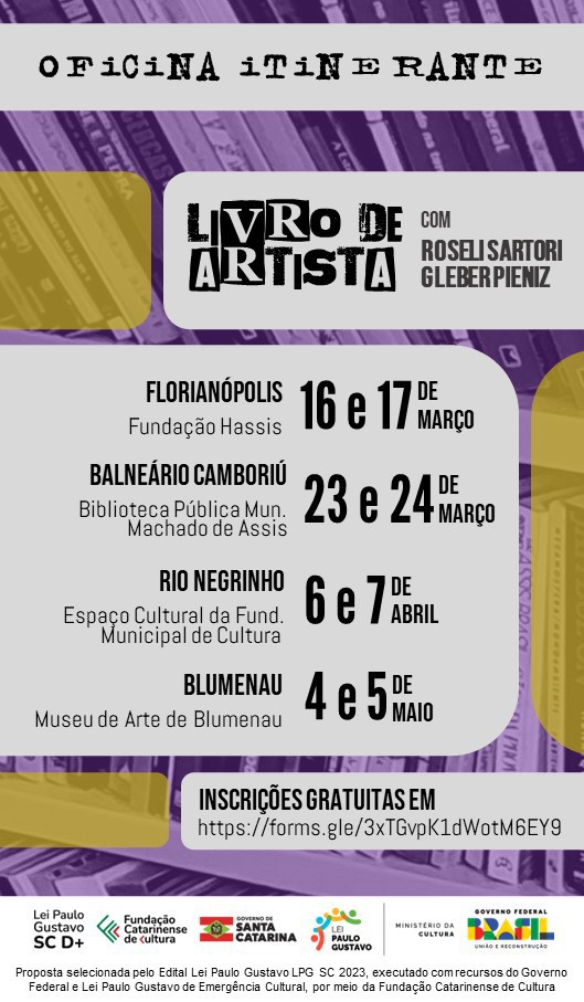 Gleber Pieniz e Roseli Sartori comandam oficina no Museu de Arte